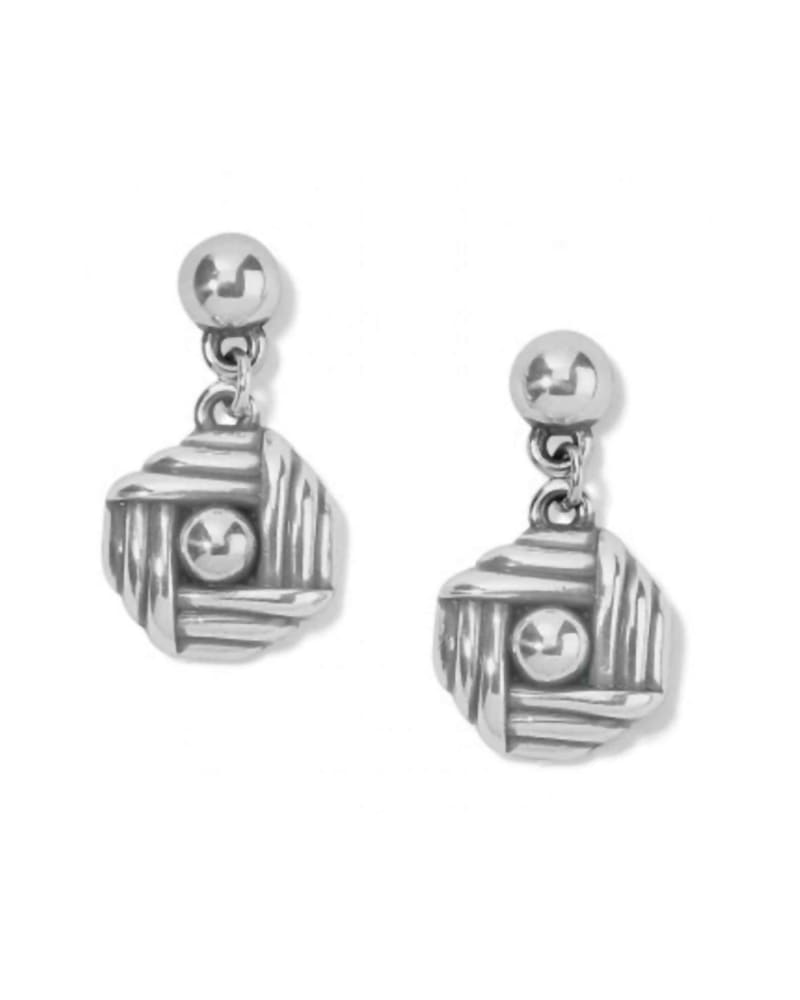 Front of a size O/S Sonora Flat Disc Earrings in Silver in Silver by Brighton. | dia_product_style_image_id:331371
